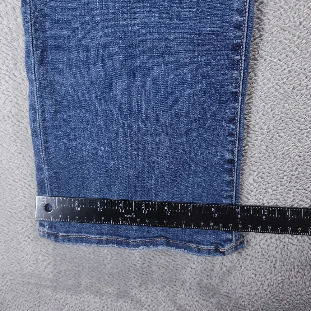 American Eagle‎ Jeans Womens 16 Long Blue Skinny Kick Bootcut Stretch Distressed